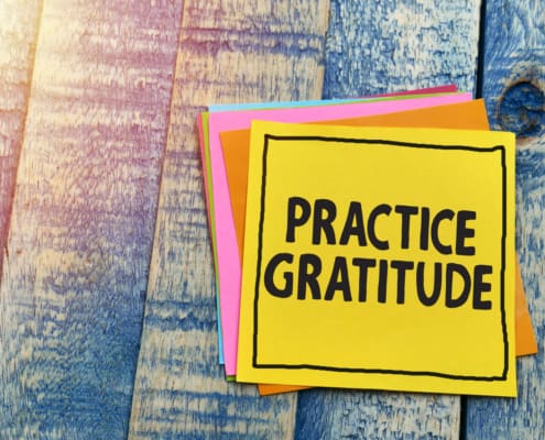 Practice Gratitude, Text Words Typography Written On Paper, Life And Business Motivational Inspirational