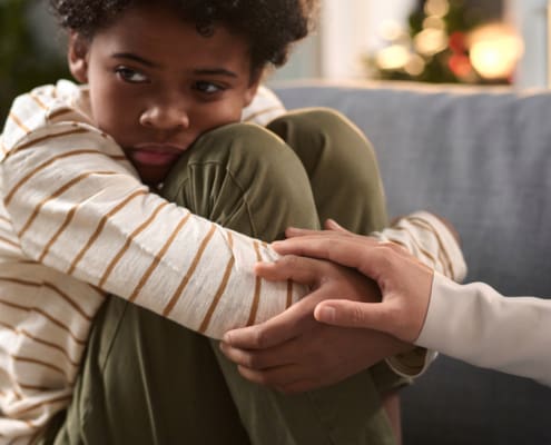 Young Black Boy In Therapy Session