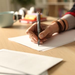 1.5 CE Hours <b style="color:#ff0000;">"Lunch & Learn"</b> – Incorporating Creative Letter-Writing into Clinical Practice <sm><br><b>DATE:</b> Monday, January 26, 2026 </sm><sm><br><b>TIME:</b> 12:00 pm - 1:30 pm EST</sm>